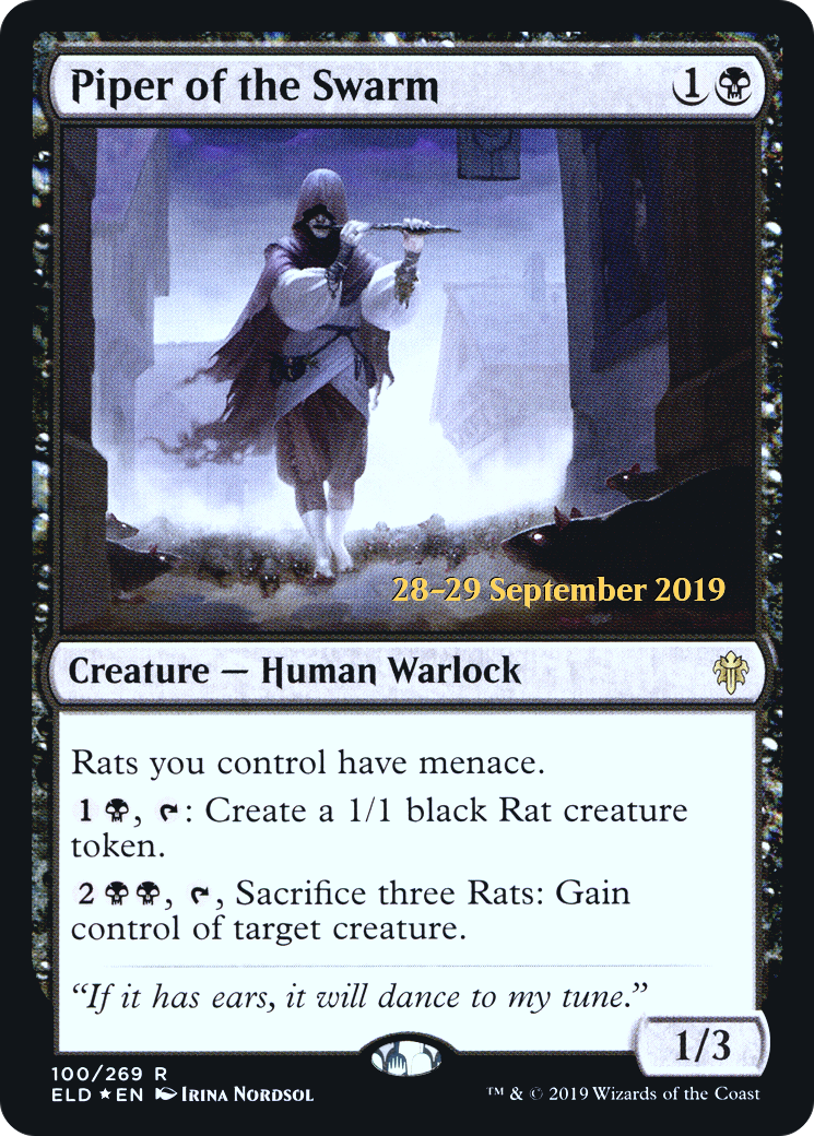 {R} Piper of the Swarm [Throne of Eldraine Prerelease Promos][PR ELD 100]