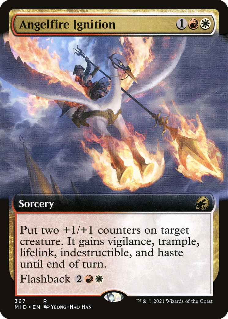 {R} Angelfire Ignition (Extended Art) [Innistrad: Midnight Hunt][MID 367]