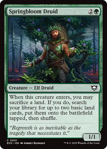 {@@ EOC C} Springbloom Druid [Edge of Eternities Commander][EOC 051]