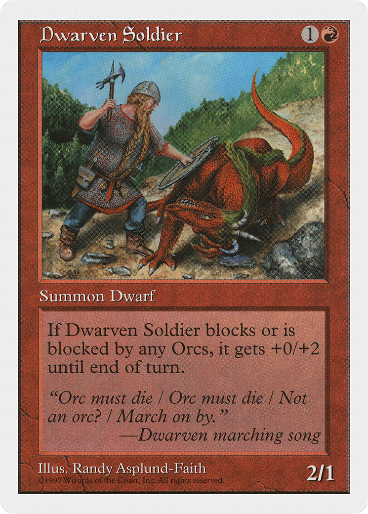 {C} Dwarven Soldier [Fifth Edition][5ED 221]