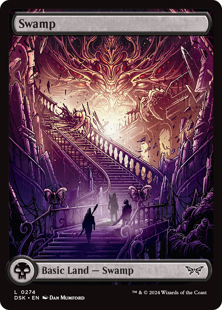 {@B}[DSK 274] Swamp (274) - Full Art [Duskmourn: House of Horror]