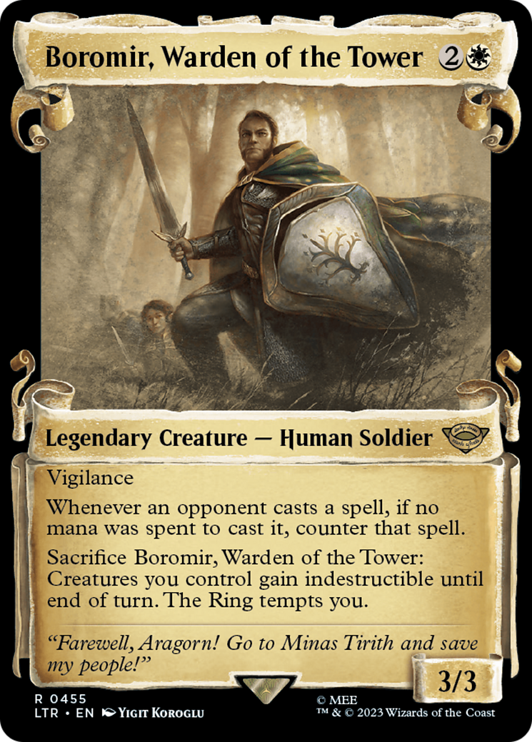 {R} Boromir, Warden of the Tower [The Lord of the Rings: Tales of Middle-Earth Showcase Scrolls][LTR 455]