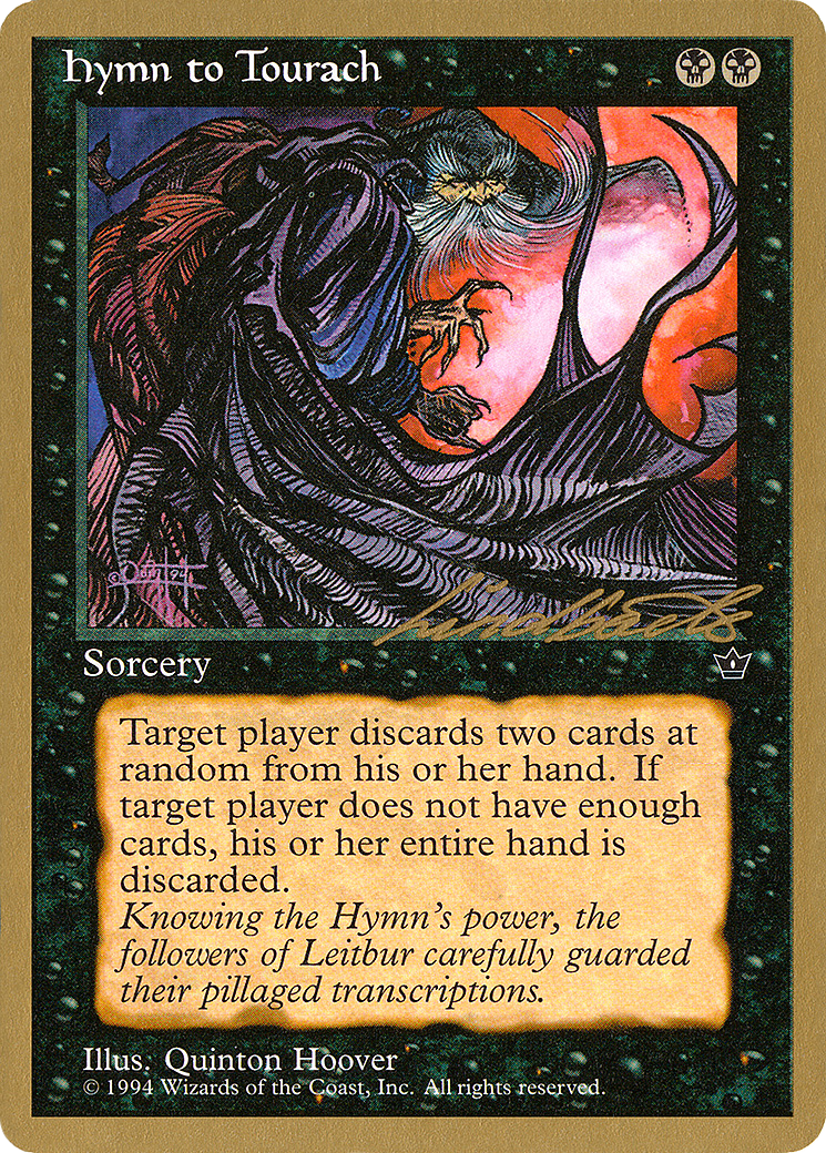 {C} Hymn to Tourach (Cloak) (Leon Lindback) [Pro Tour Collector Set][GB PTC LL38C]