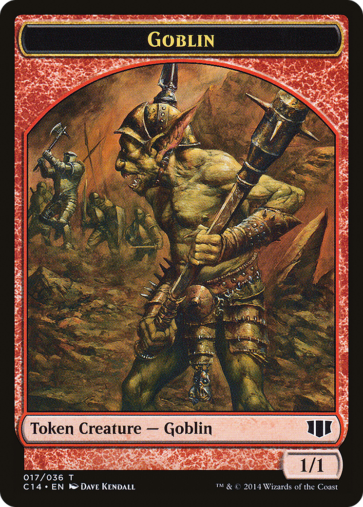 {T} Goblin // Goat Double-sided Token [Commander 2014 Tokens][TC14 017]