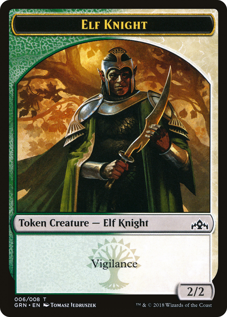 {T} Elf Knight Token [Guilds of Ravnica Tokens][TGRN 006]