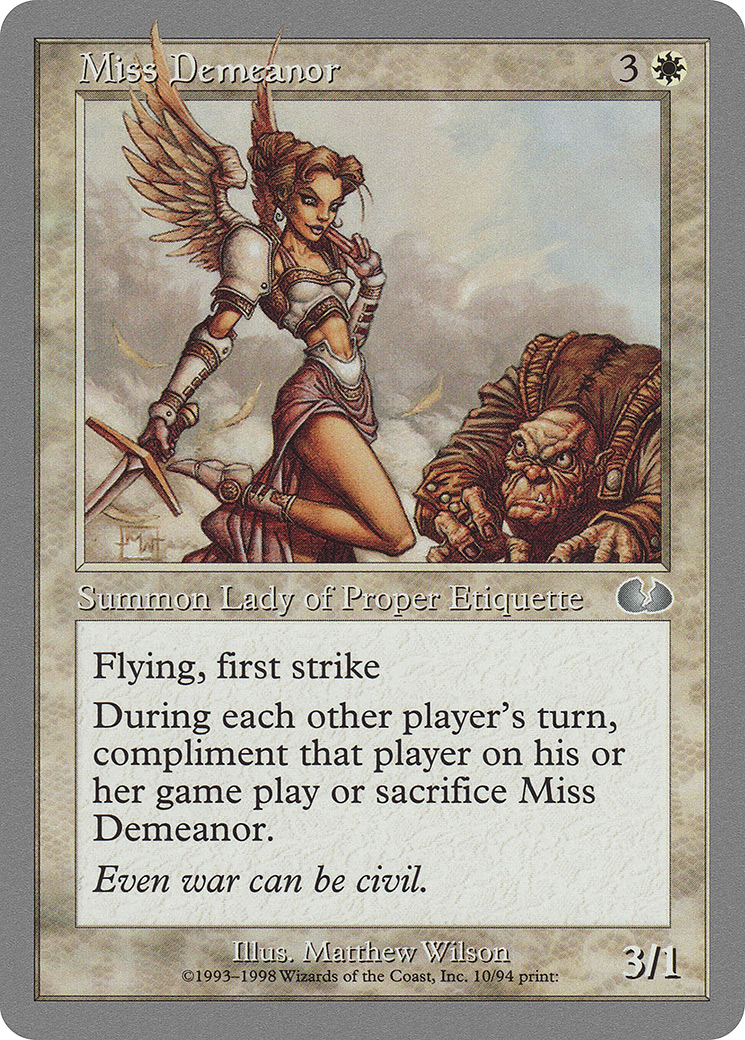 {C} Miss Demeanor [Unglued][UGL 010]