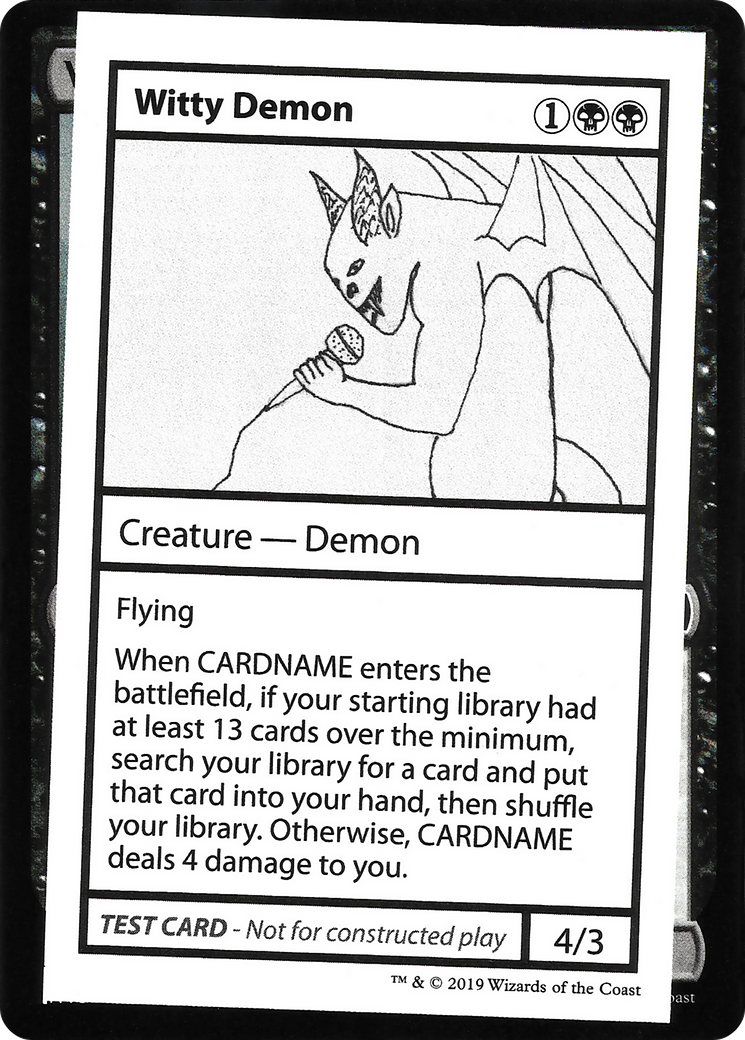 {R} Witty Demon (2021 Edition) [Mystery Booster Playtest Cards][CMB1 050]