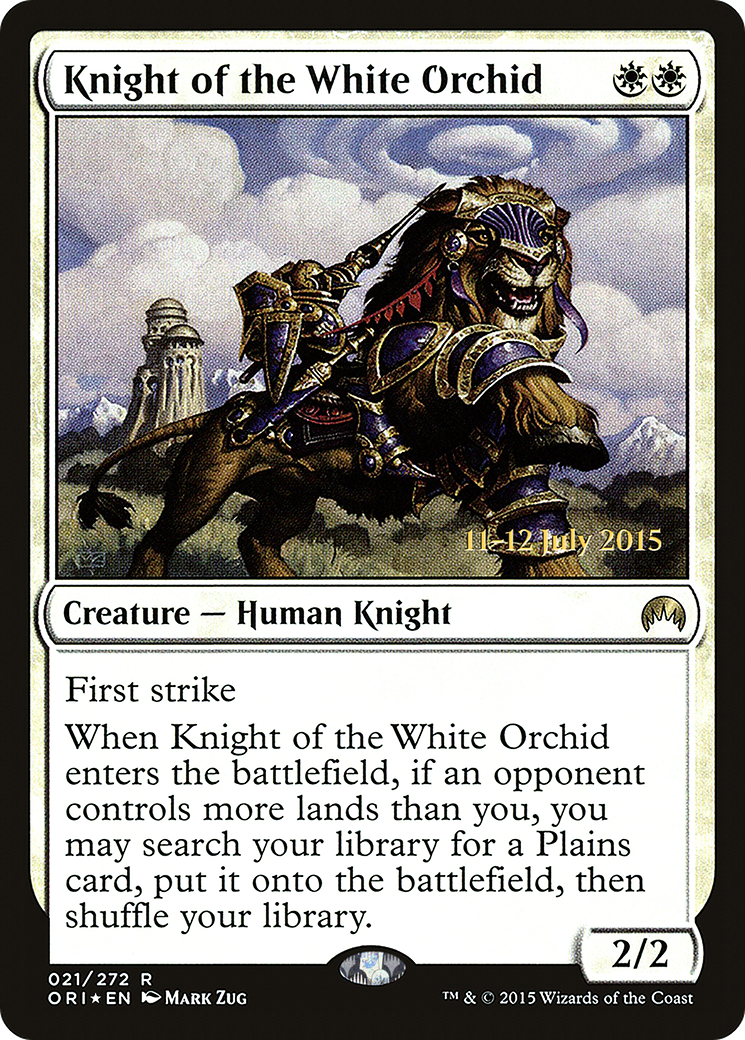 {R} Knight of the White Orchid [Magic Origins Prerelease Promos][PR ORI 021]