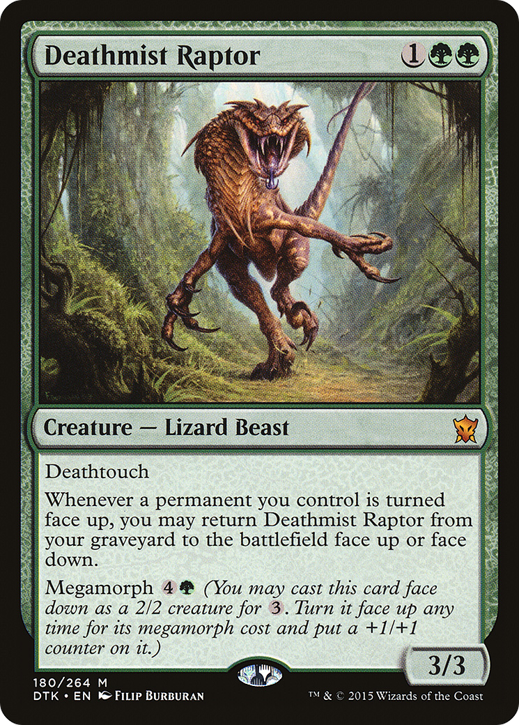 {R} Deathmist Raptor [Dragons of Tarkir][DTK 180] - Misty Mountain Games