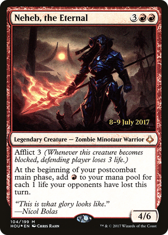 {R} Neheb, the Eternal [Hour of Devastation Prerelease Promos][PR HOU 104]