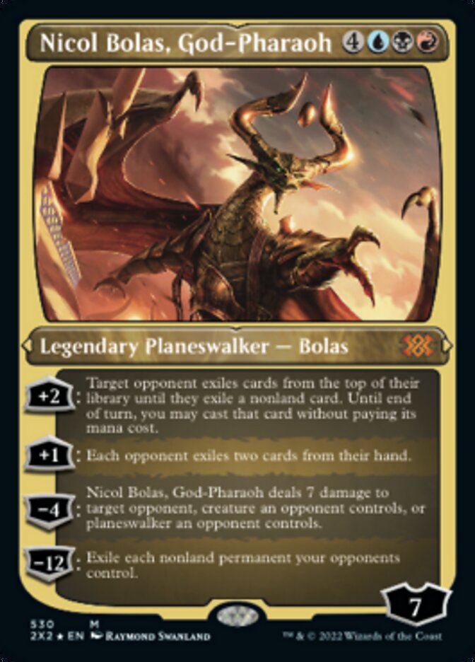 {R} Nicol Bolas, God-Pharaoh (Foil Etched) [Double Masters 2022][2X2 530]