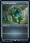{R} Emerald Medallion (Foil Etched) [Commander Masters][CMM 603]