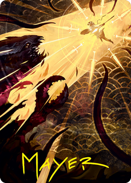 {A} Defiant Strike Art Card (Gold-Stamped Signature) [Strixhaven: School of Mages Art Series][GS ASTX 062]