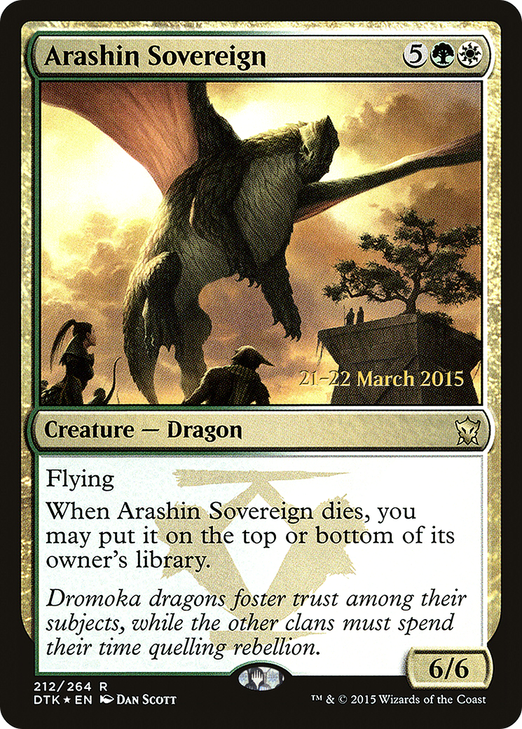 {R} Arashin Sovereign [Dragons of Tarkir Prerelease Promos][PR DTK 212] - Misty Mountain Games