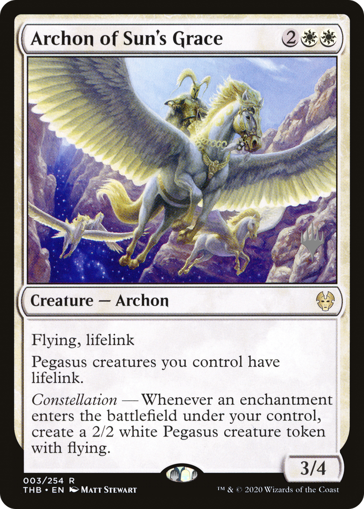 {R} Archon of Sun's Grace (Promo Pack) [Theros Beyond Death Promos][PP THB 003]