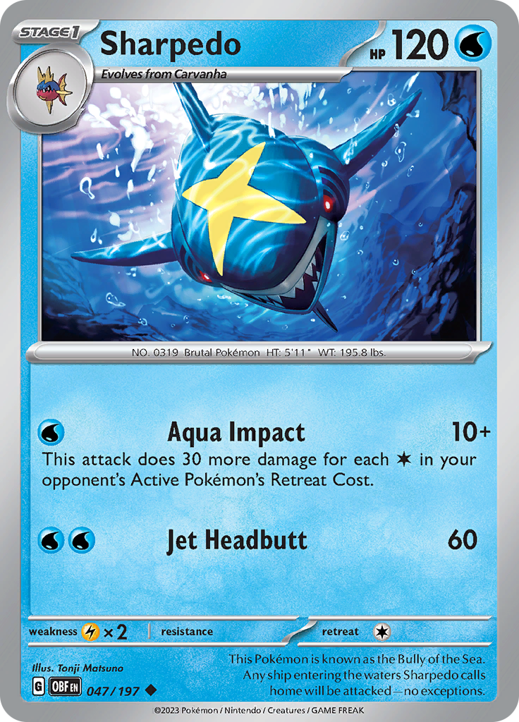 Sharpedo 47 - SV03 Obsidian Flames