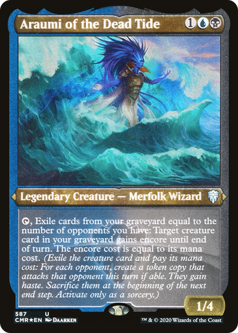 {C} Araumi of the Dead Tide (Etched) [Commander Legends][CMR 587]