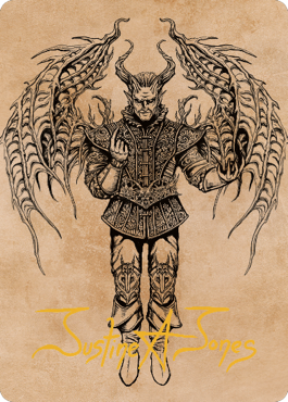 {A} Raphael, Fiendish Savior Art Card (75) (Gold-Stamped Signature) [Commander Legends: Battle for Baldur's Gate Art Series][GS ACLB 075]