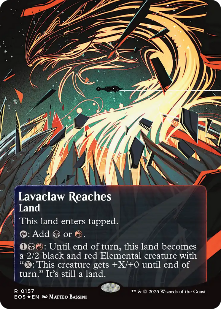 {@@ EOC R} Lavaclaw Reaches (0157) (Poster) (Galaxy Foil) [Edge of Eternities: Stellar Sights][EOS 157]