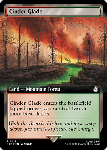 {R} Cinder Glade (Extended Art) (Surge Foil) [Fallout][PIP 1018]