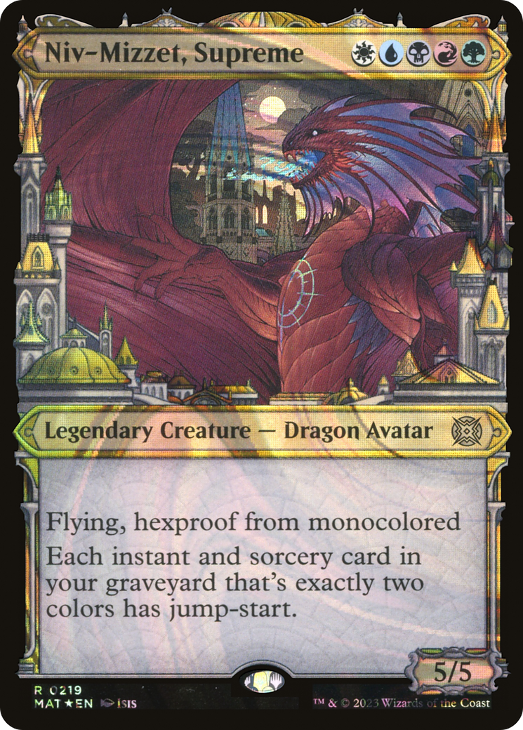 {R} Niv-Mizzet, Supreme (Showcase Halo Foil) [March of the Machine: The Aftermath][MAT 219]