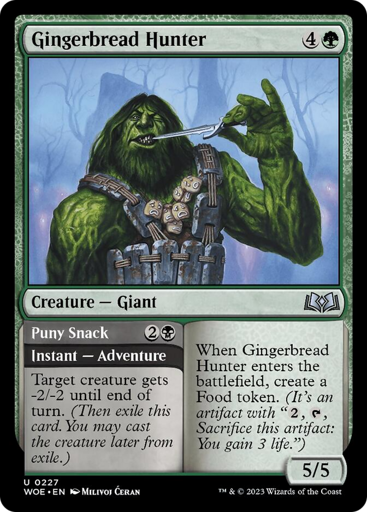 {@C} Gingerbread Hunter // Puny Snack [Wilds of Eldraine][WOE 227]