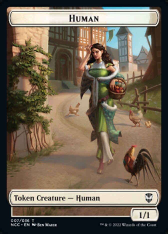 {T} Eldrazi Spawn // Human Double-sided Token [Streets of New Capenna Commander Tokens][TNCC 002]