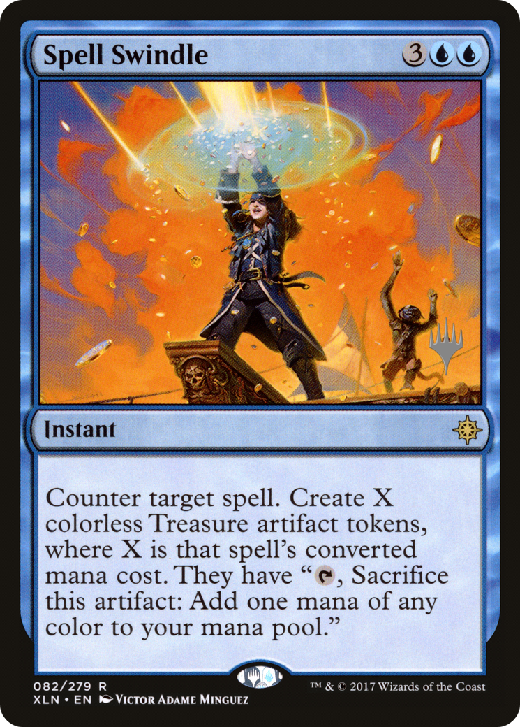 {R} Spell Swindle (Promo Pack) [Ixalan Promos][PP XLN 082]