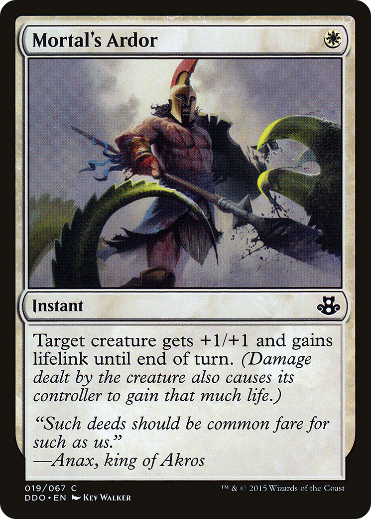 {C} Mortal's Ardor [Duel Decks: Elspeth vs. Kiora][DDO 019]