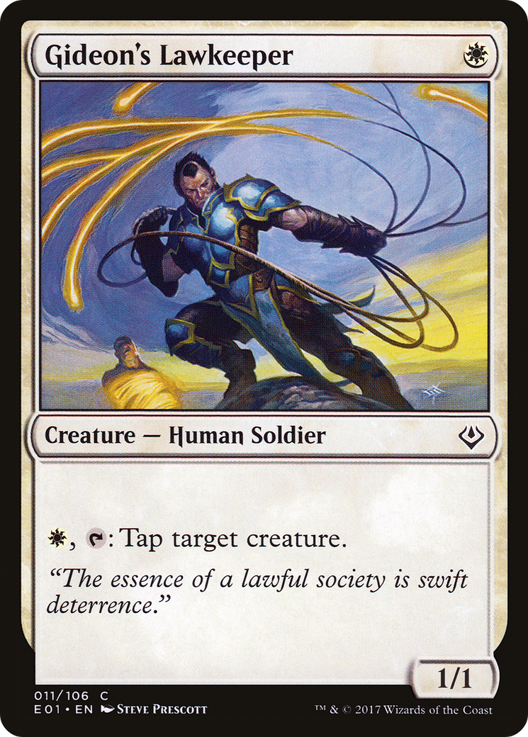 {C} Gideon's Lawkeeper [Archenemy: Nicol Bolas][E01 011]