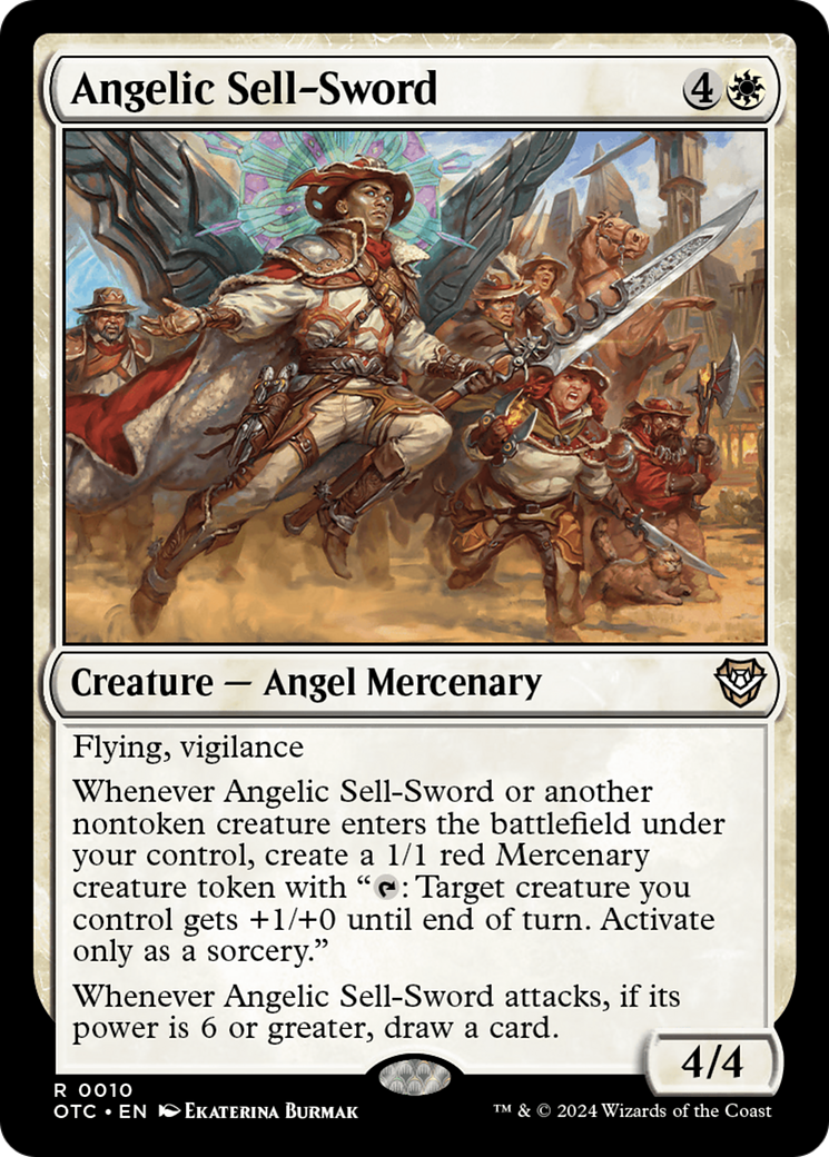 {R} Angelic Sell-Sword [Outlaws of Thunder Junction Commander][OTC 010]