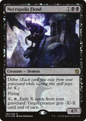 {R} Necropolis Fiend [Khans of Tarkir Prerelease Promos][PR KTK 082]