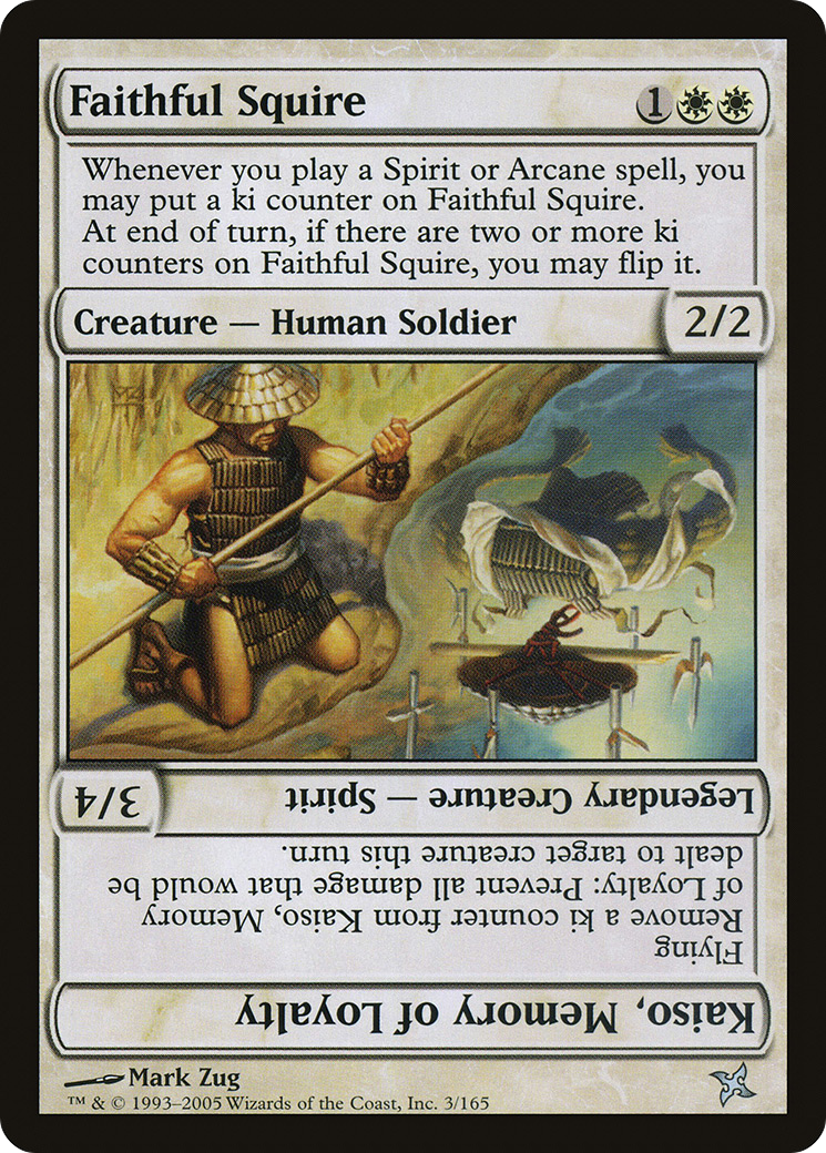 {C} Faithful Squire // Kaiso, Memory of Loyalty [Betrayers of Kamigawa][BOK 003]