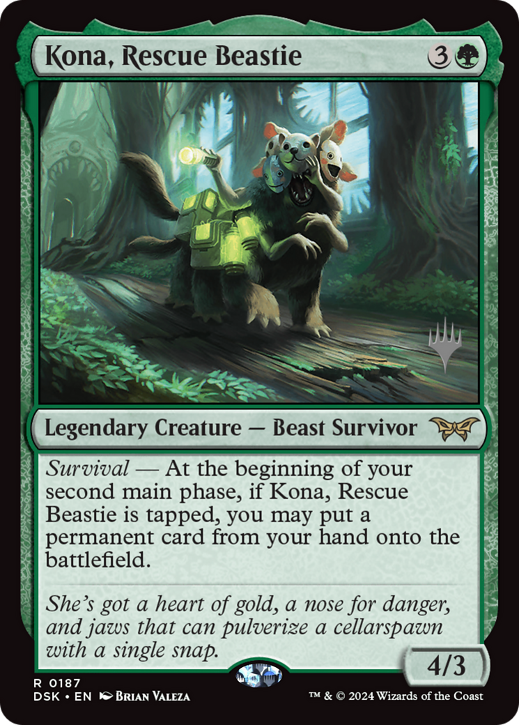 {@R} Kona, Rescue Beastie (0187) [Duskmourn: House of Horror Promos][PP DSK 187]