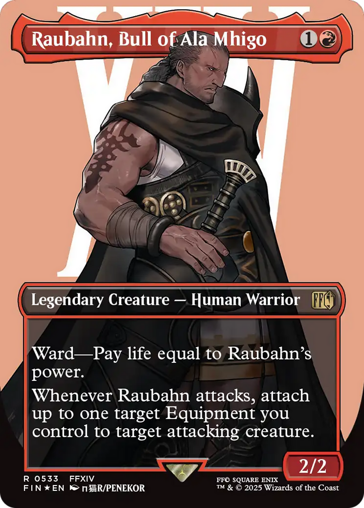 {@@FIN R} Raubahn, Bull of Ala Mhigo (Borderless) (Surge Foil) [FINAL FANTASY][FIN 533]