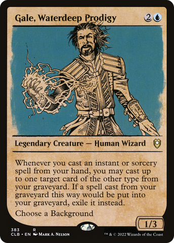 {R} Gale, Waterdeep Prodigy (Showcase) [Commander Legends: Battle for Baldur's Gate][CLB 383]