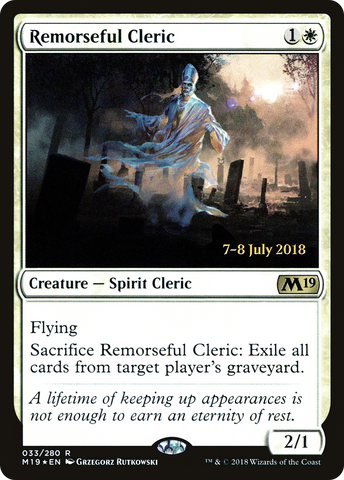 {R} Remorseful Cleric [Core Set 2019 Prerelease Promos][PR M19 033]