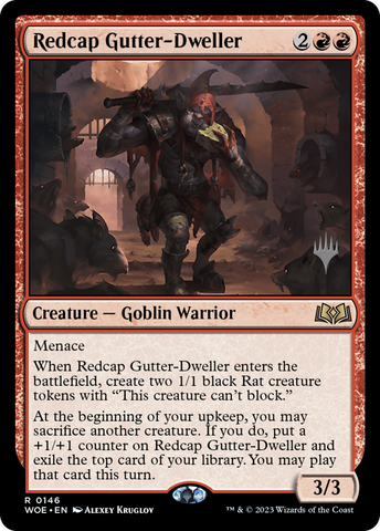 {@R} Redcap Gutter-Dweller (Promo Pack) [Wilds of Eldraine Promos][PP WOE 146]