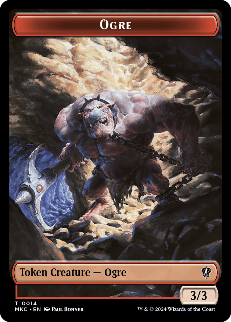 {T} Soldier // Ogre Double-Sided Token [Murders at Karlov Manor Commander Tokens][TMKC 3//14]