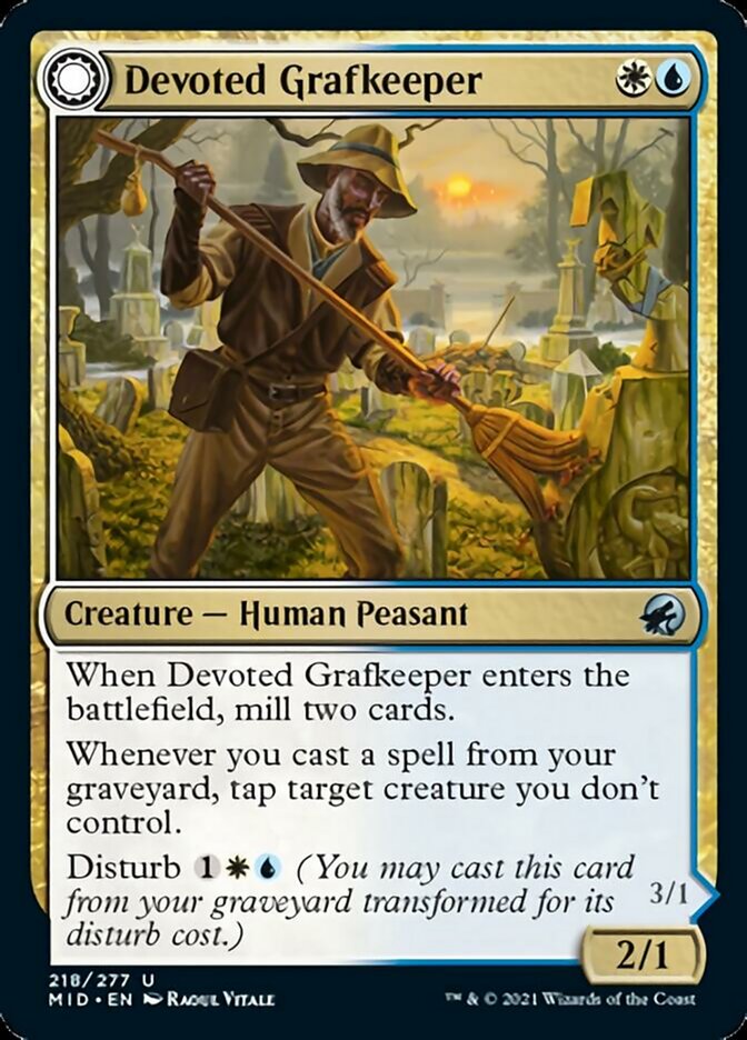 {C} Devoted Grafkeeper // Departed Soulkeeper [Innistrad: Midnight Hunt][MID 218]