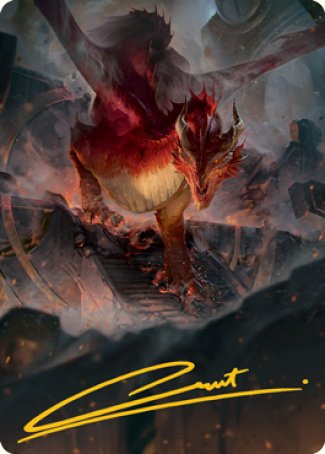 {A} Red Dragon Art Card (Gold-Stamped Signature) [Dungeons & Dragons: Adventures in the Forgotten Realms Art Series][GS AAFR 081]