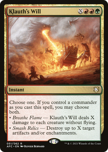 {R} Klauth's Will [Dungeons & Dragons: Adventures in the Forgotten Realms Commander][AFC 051]