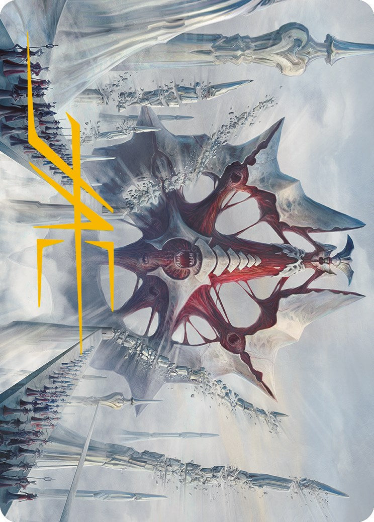 {A} Mondrak, Glory Dominus Art Card (Gold-Stamped Signature) [Phyrexia: All Will Be One Art Series][GS AONE 005]