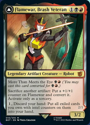 {R} Flamewar, Brash Veteran // Flamewar, Streetwise Operative [Transformers][BOT 010]