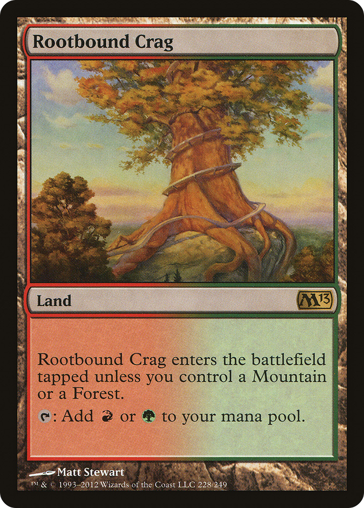 {R} Rootbound Crag [Magic 2013][M13 228] - Misty Mountain Games