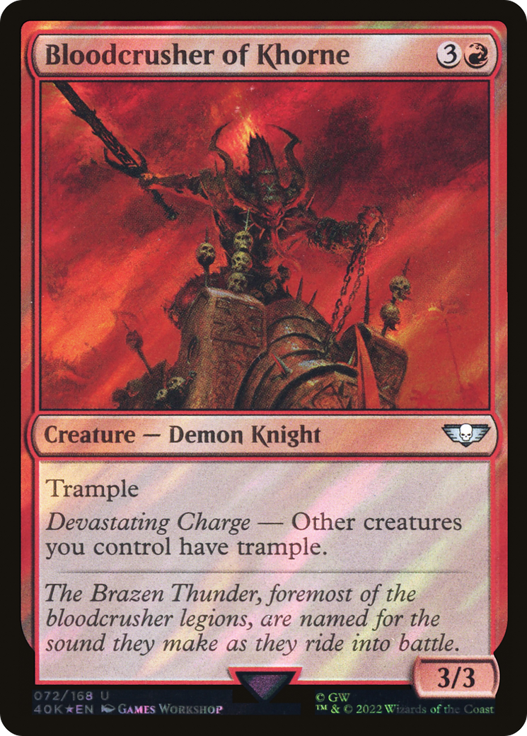 {C} Bloodcrusher of Khorne (Surge Foil) [Universes Beyond: Warhammer 40,000][SF 40K 072]