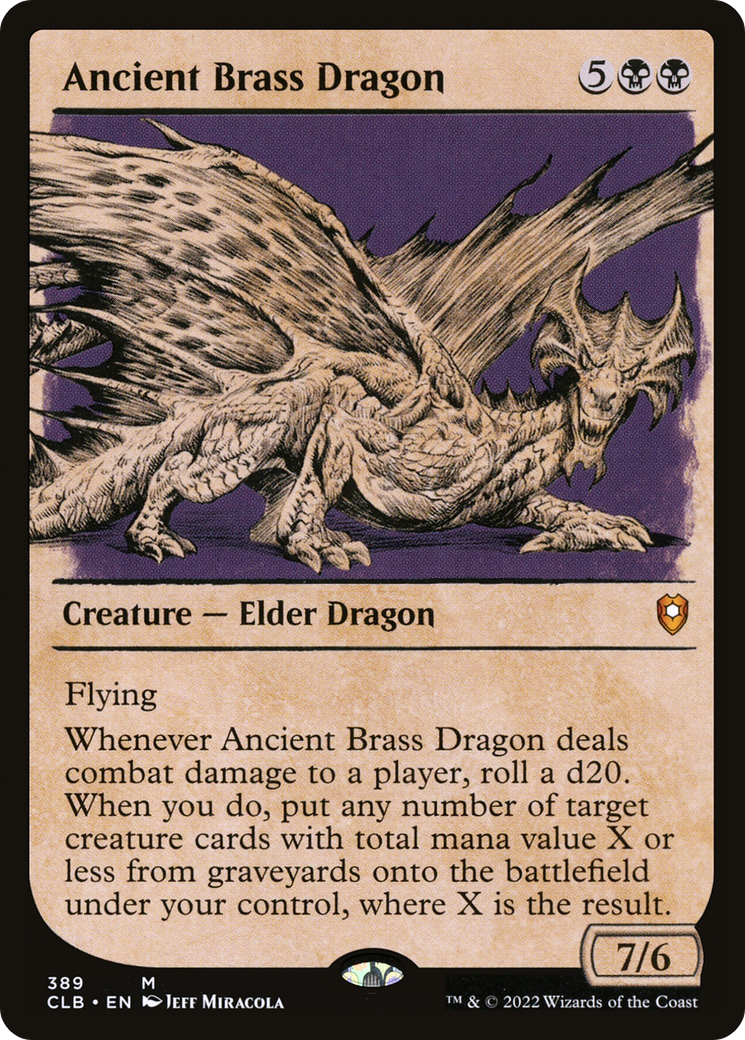 {R} Ancient Brass Dragon (Showcase) [Commander Legends: Battle for Baldur's Gate][CLB 389]