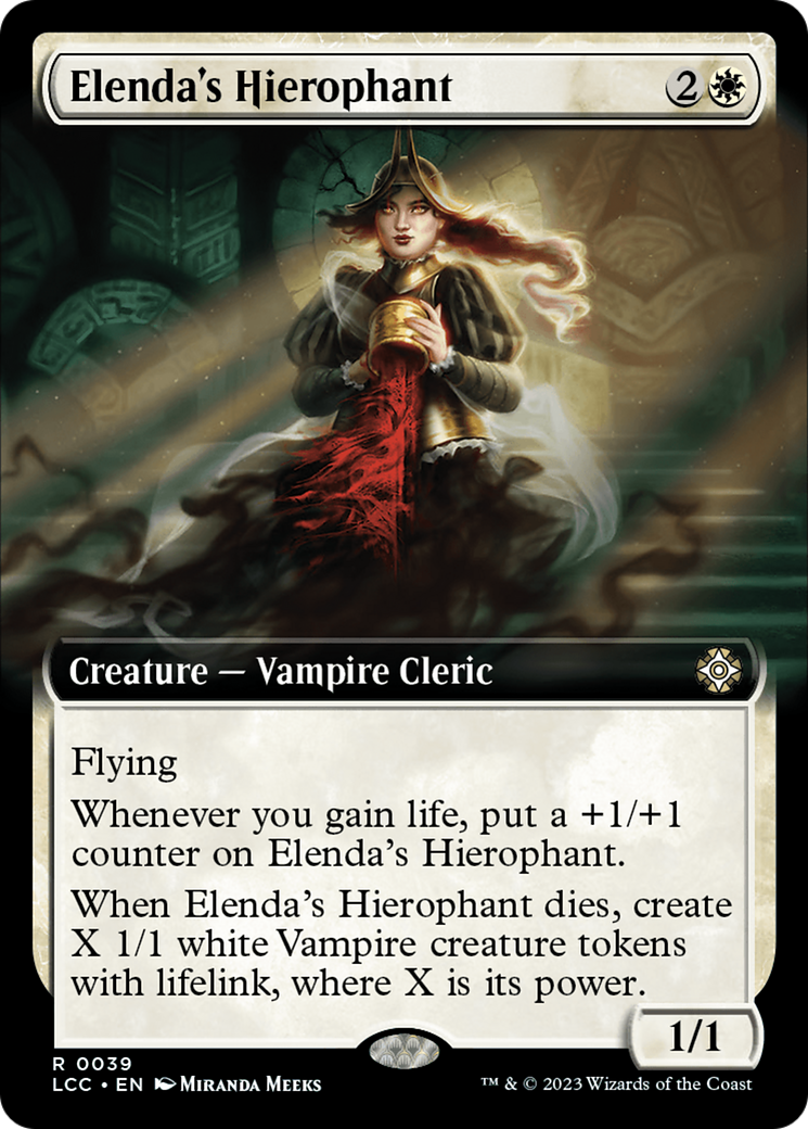 {R} Elenda's Hierophant (Extended Art) [The Lost Caverns of Ixalan Commander][LCC 039]