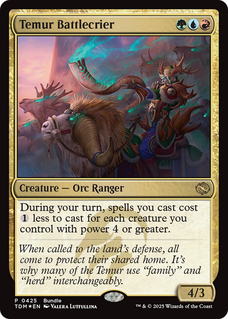 {@R} Temur Battlecrier (Bundle) [Tarkir: Dragonstorm Promos][TDM 425]