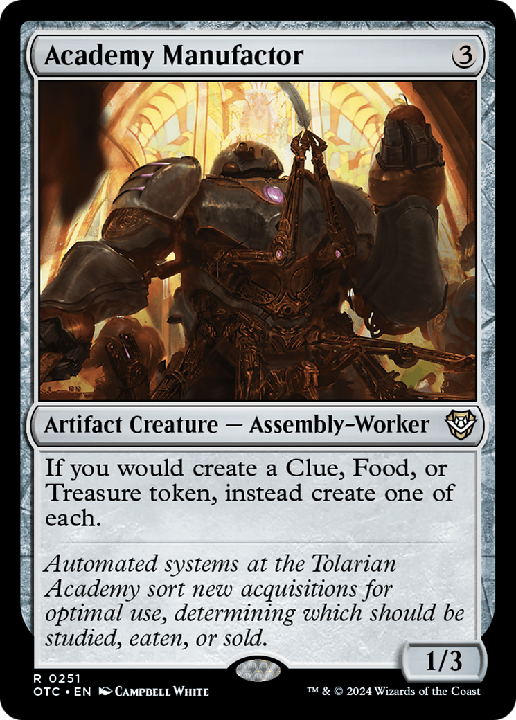 {R} Academy Manufactor [Outlaws of Thunder Junction Commander][OTC 251]